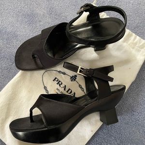 Rare Vintage 1990’s Prada Heeled Sandals